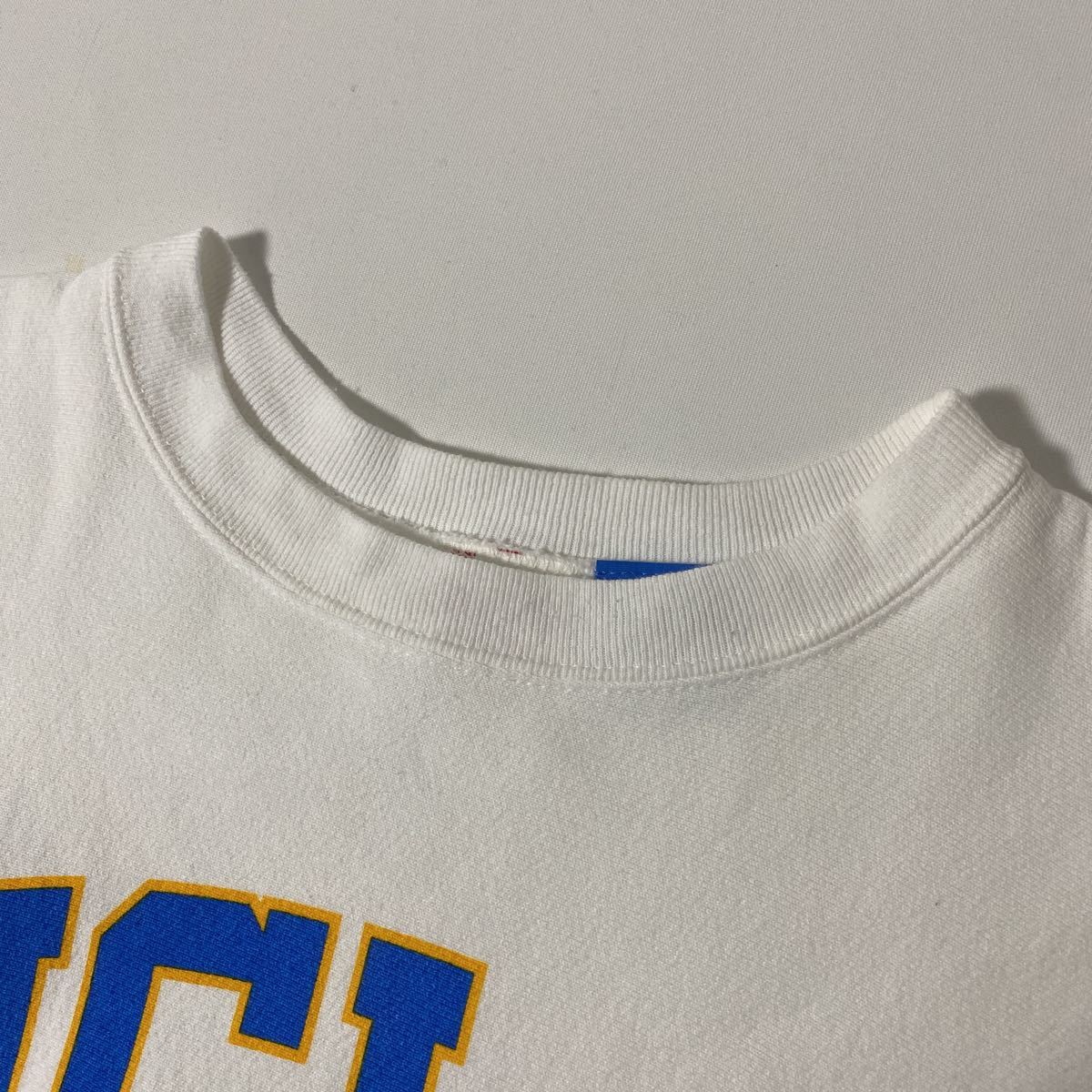 チャンピオン リバースウィーブ 単色赤タグ UCLA 染み込みプリント 