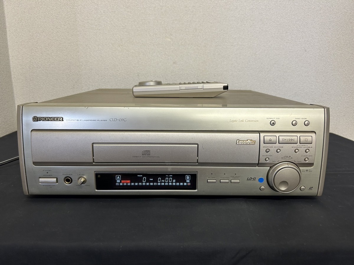 パイオニアLD/CDプレーヤー★CLD-07G★両面機　メンテ済み動作良好です。 A3 PIONEER パイオニア CLD-07G CD LD プレーヤー 通電確認済み