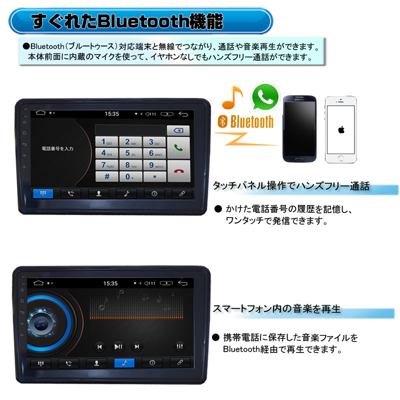 値下げ商品！車載10.1インチ角度調整 2DIN Android カーナビ 2DIN 