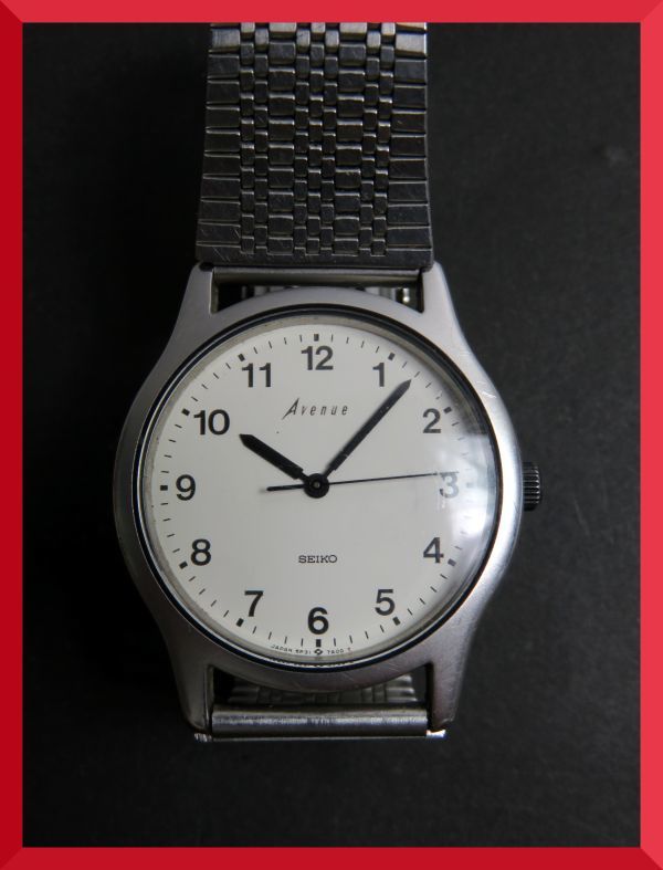 セイコー SEIKO アベニュー AVENUE クォーツ 3針 5P31-7A00 男性用 メンズ 腕時計 U514 稼働品