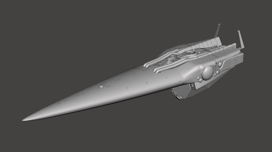 1/5000 ブリュンヒルト 帝国軍 IMPERIAL BRUNHILD 3Dプリント 未塗装・未組立 宇宙船 宇宙戦艦 Spacecraft Space Ship Space Battleship SF