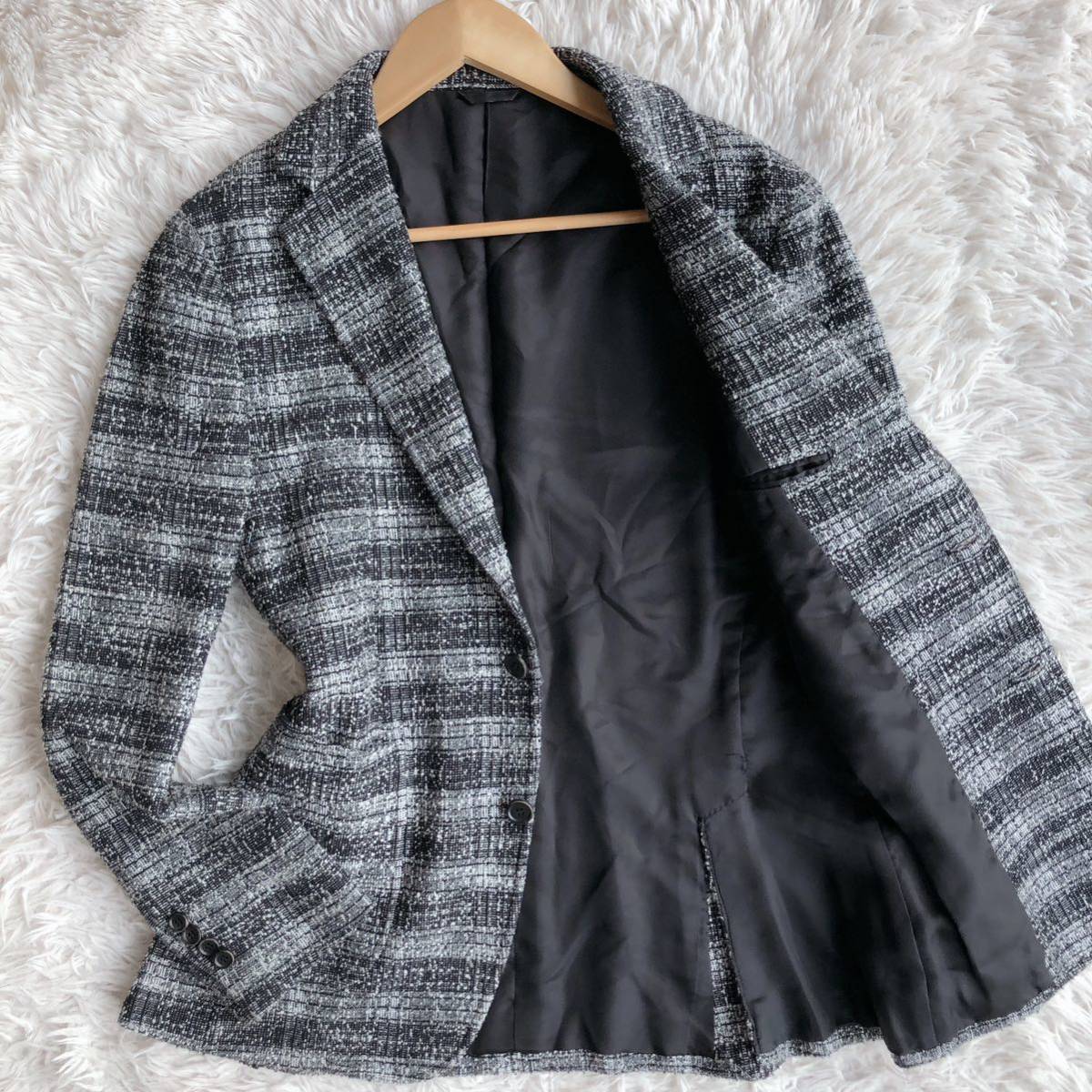 至高の逸品】BARNEYS NEWYORK 霜降り テーラードジャケット グレー