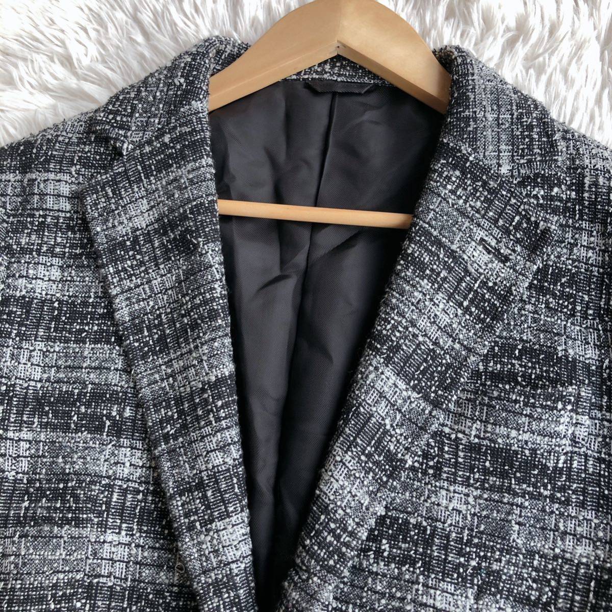 至高の逸品】BARNEYS NEWYORK 霜降り テーラードジャケット グレー