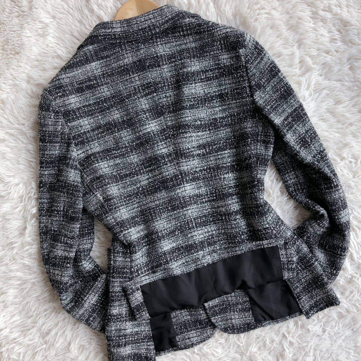 至高の逸品】BARNEYS NEWYORK 霜降り テーラードジャケット グレー
