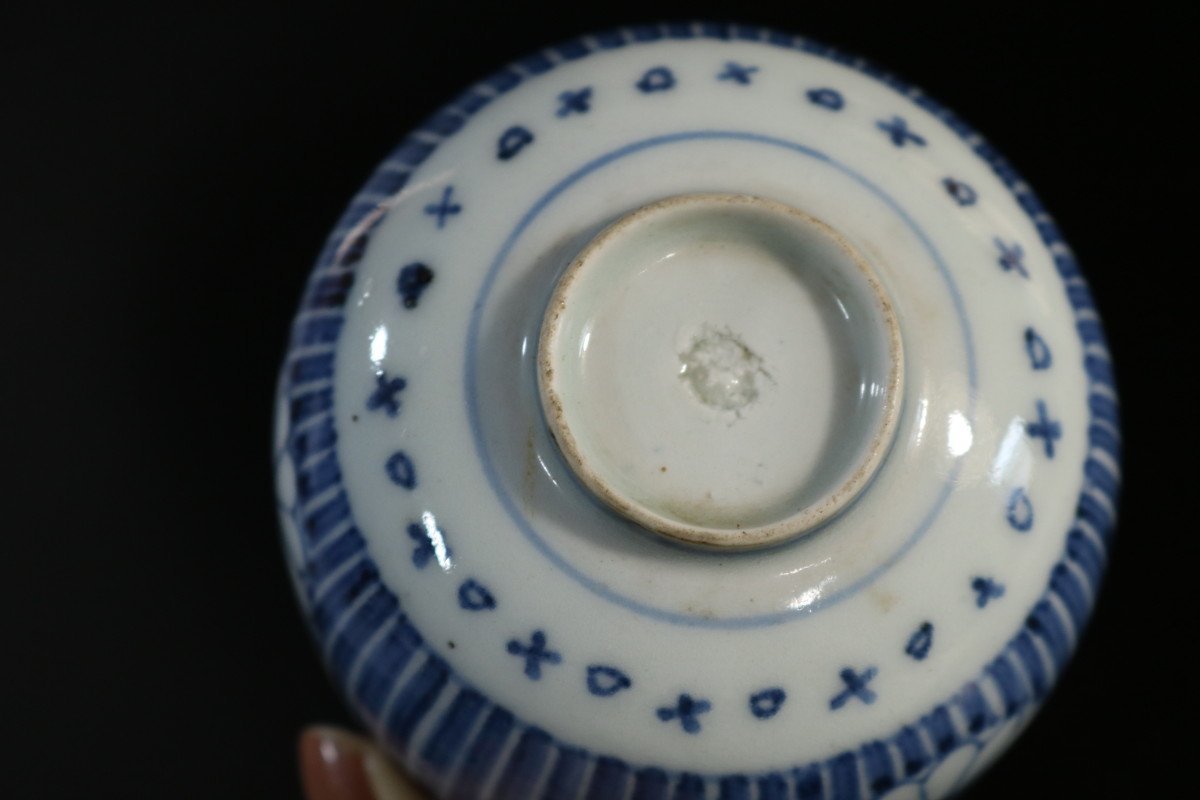 古伊万里 カラフルで可愛い◇伊万里 りん茶碗 小鉢 唐草 花文色絵