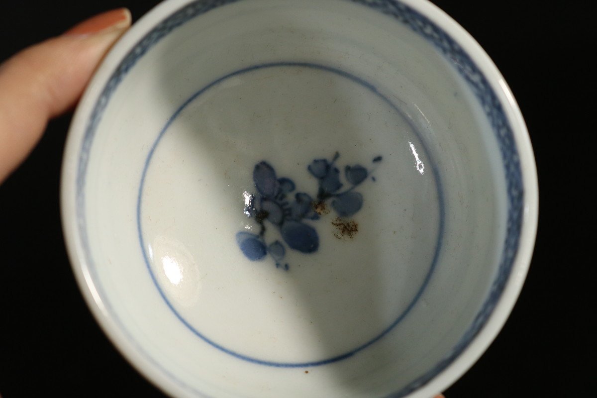 古伊万里 カラフルで可愛い◇伊万里 りん茶碗 小鉢 唐草 花文色絵