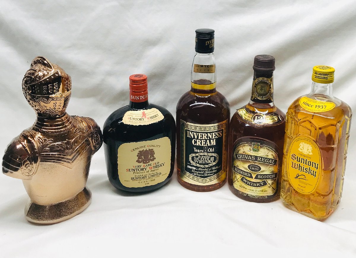【未開栓】SUNTORY　サントリー　寿　キングスランド　ニッカ　CHIVASREGAL　ウィスキー　INVERNESSCREAM　8年　スコッチ　5本セット