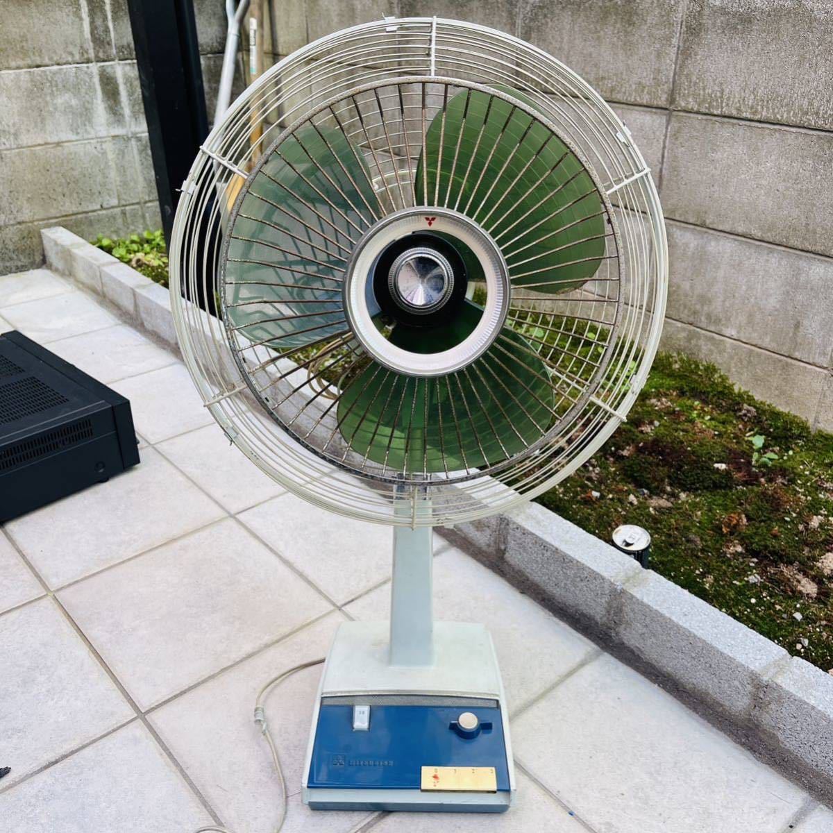 昭和レトロ MITSUBISHI 三菱扇風機 35Cm お座敷扇 R35-Y ジャンク出品