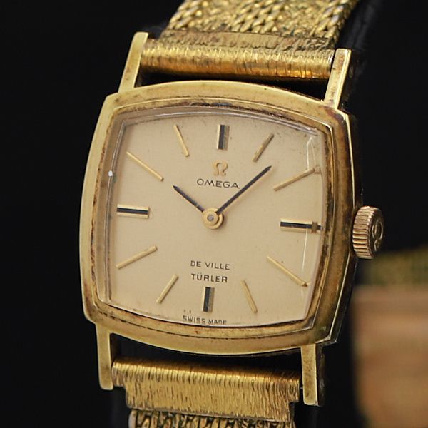 OMEGA デビル レディース[ジャンク出品] 電池交換を試みて不動 パーツ