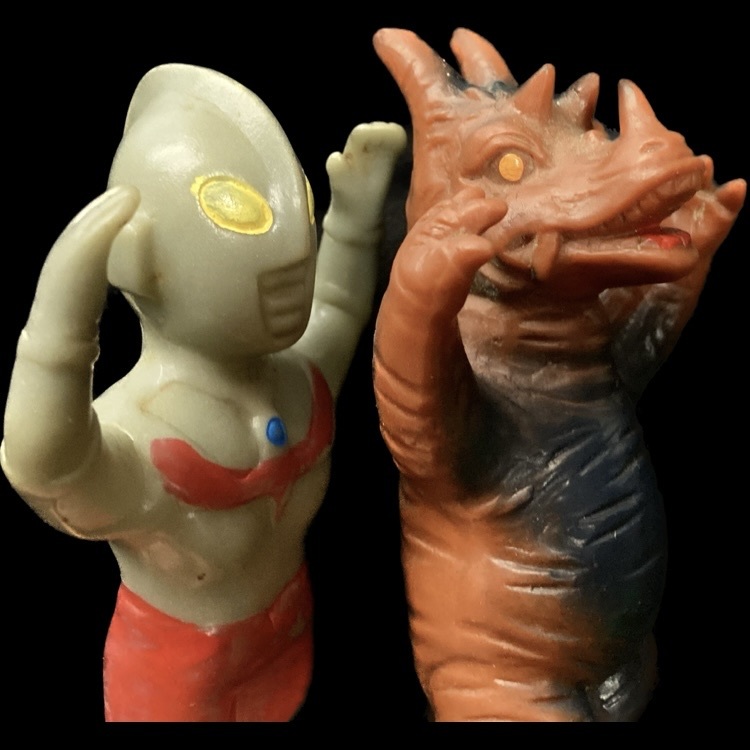 兎】当時物 ソフビ ジャンボ指人形 大里玩具 ウルトラマン 怪獣 