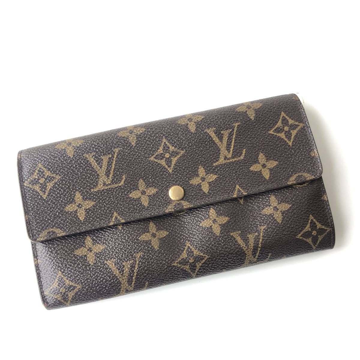神100-216★ ルイ ヴィトン LOUIS VUITTON モノグラム ポシェット ポルトモネ クレディ M61725 長財布 レディース メンズ ウォレット