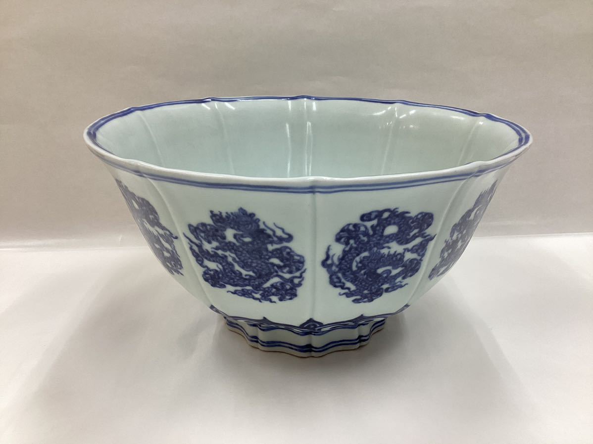茶道具 古物品 菓子鉢 明 染付龍紋 馮伯祥 （景徳鎮） | 景