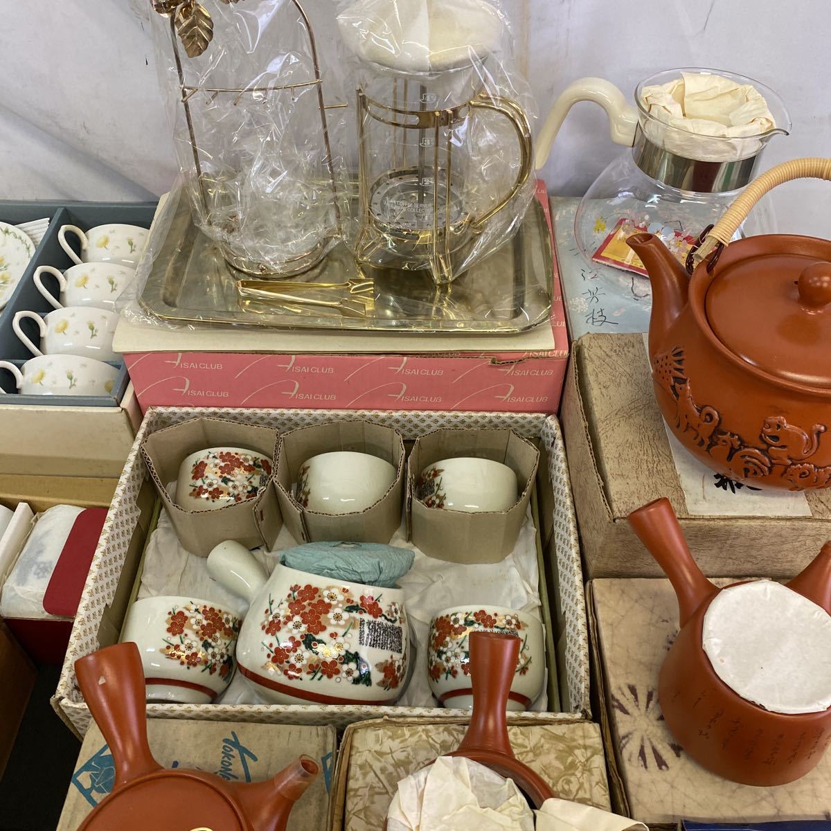 ◆茶器 大量まとめ売り 煎茶道具 食器 急須 湯呑 土瓶 ティーセット 有田焼 とこなめ焼 美濃焼 HOYA 工芸品 美術 レトロ 80-48_7