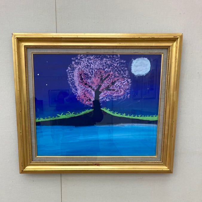 風景画 「天才絵師嶋田誠也による独創的な美　六本木新国立美術館で展示された『桜と海と満月』」