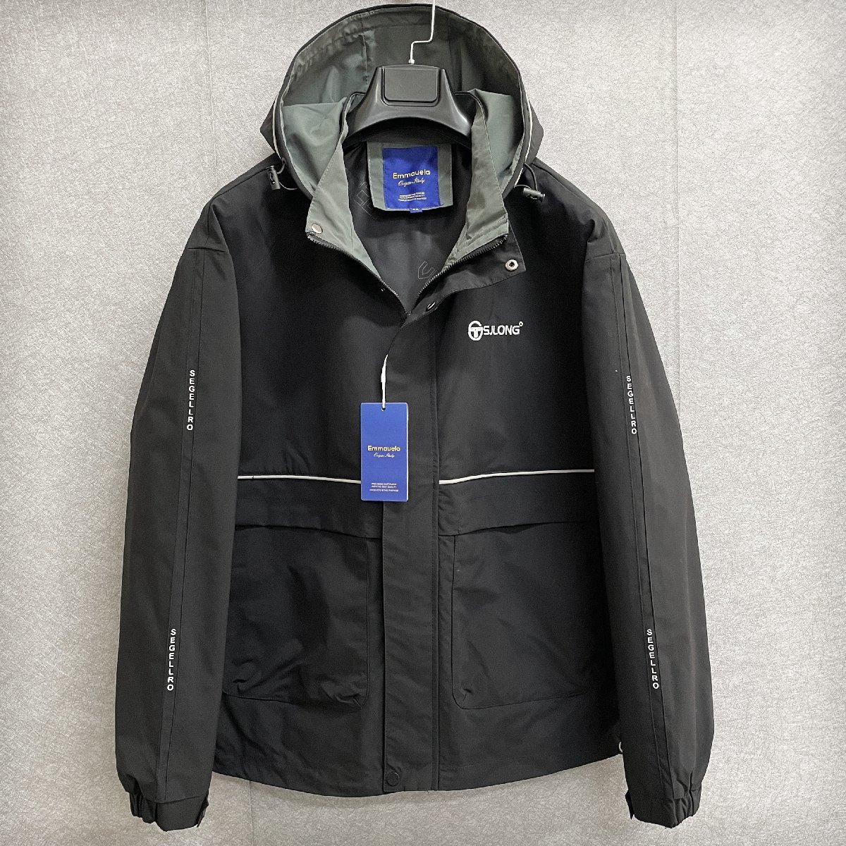 春夏新作・ジャケット 定価6万◆Emmauela・イタリア・ミラノ発◆薄手 吸汗速乾 シンプル ブルゾン アウターウエア 日常 XL/50サイズ