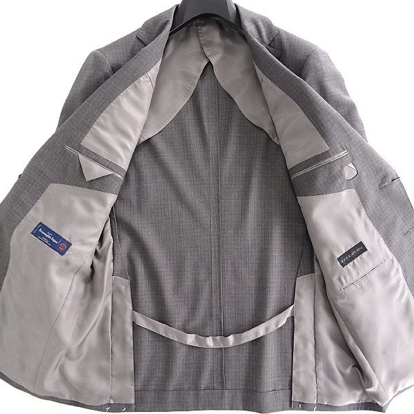 新品 ヒルトン ゼニア ELECTA 春夏 ウール スーツ AB6(やや幅広L) 灰茶