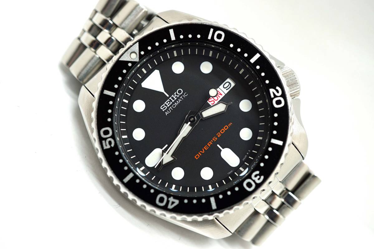 1円～SEIKO セイコー SKX007 7S26-0020 ブラックボーイ ダイバー 