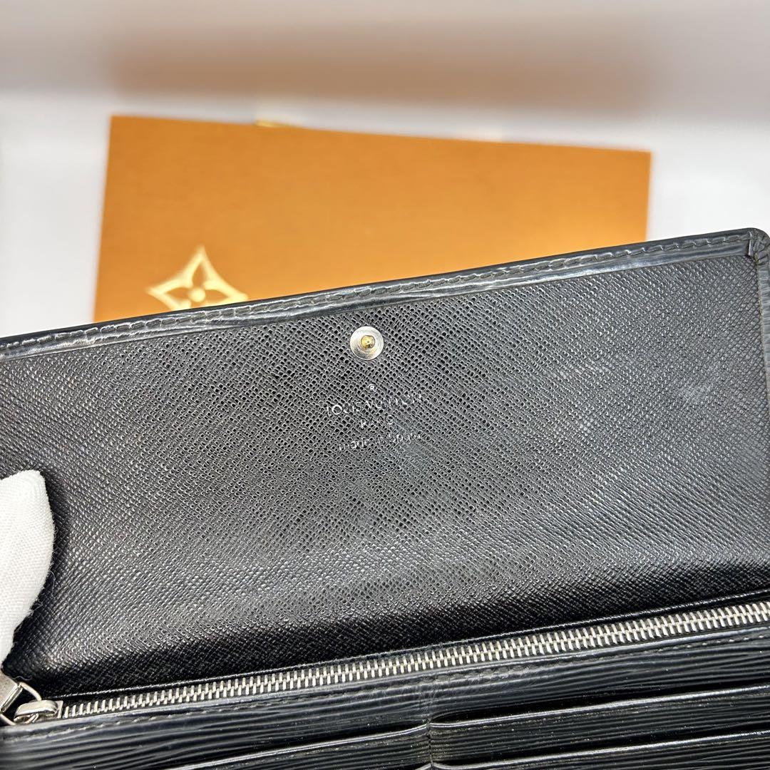 極美品 LOUIS VUITTON ルイ ヴィトン LV 長財布 ポルトフォイユ サラ エピ ノワール ブラック ポルトモネクレディ VUITTON ルイヴィトン LOUIS × 折り財布 現行品