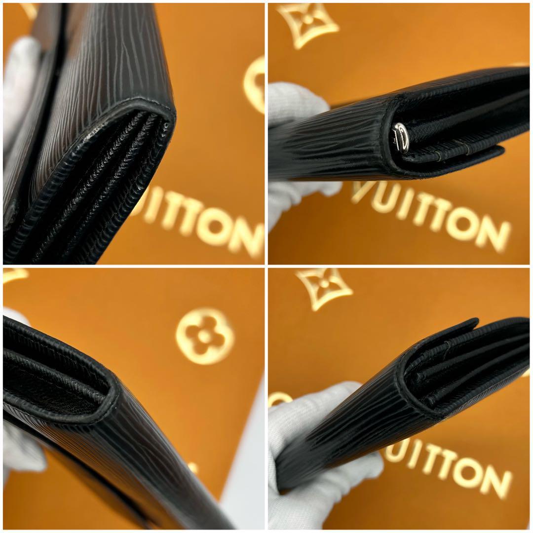 極美品 LOUIS VUITTON ルイ ヴィトン LV 長財布 ポルトフォイユ サラ エピ ノワール ブラック ポルトモネクレディ VUITTON ルイヴィトン LOUIS × 折り財布 現行品