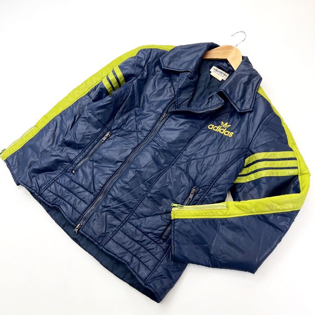 80s ☆ adidas ADS420 ナイロンジャケット 中綿 ライダースジャケット