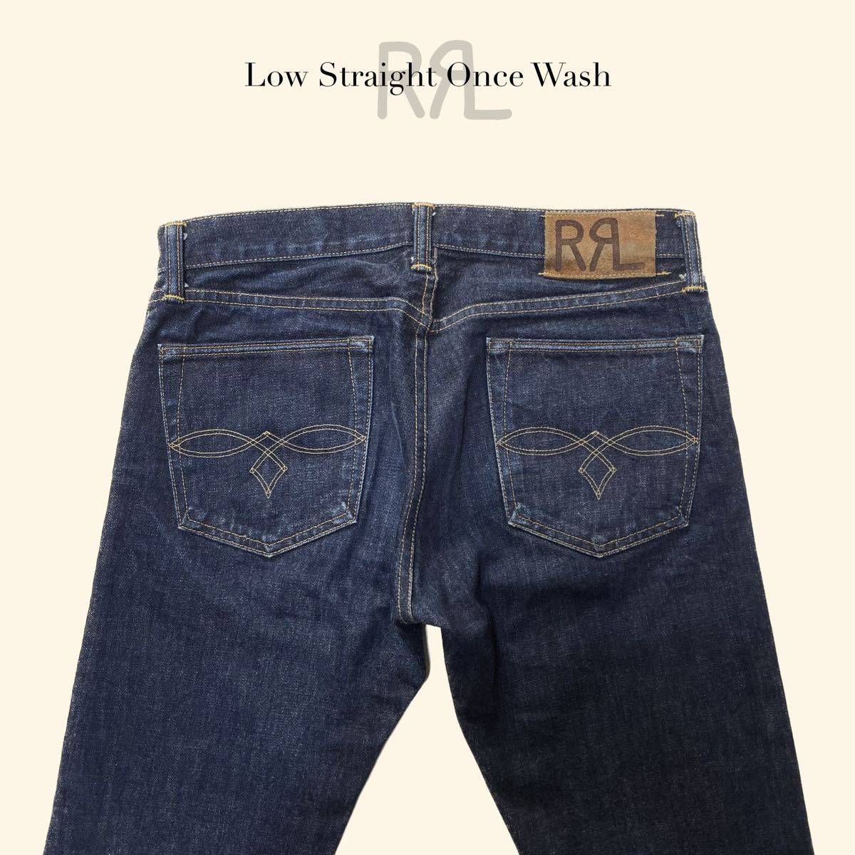 USA製】RRL ”Once Wash Low Straight” 30 デニム ローストレート ワン 