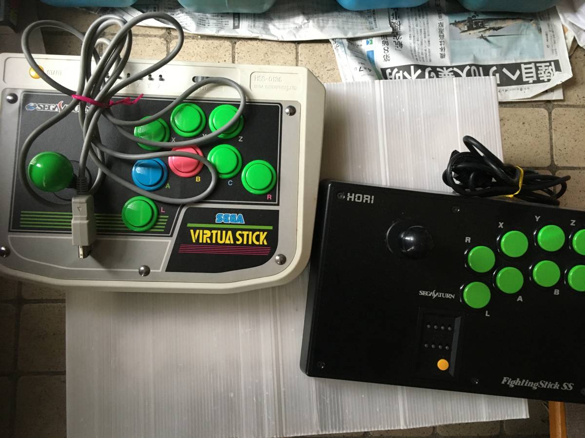 【セガサターン】パーツ4点～バーチャスティック・ホリファイテングステック・ファイティングコマンダーSS2点～