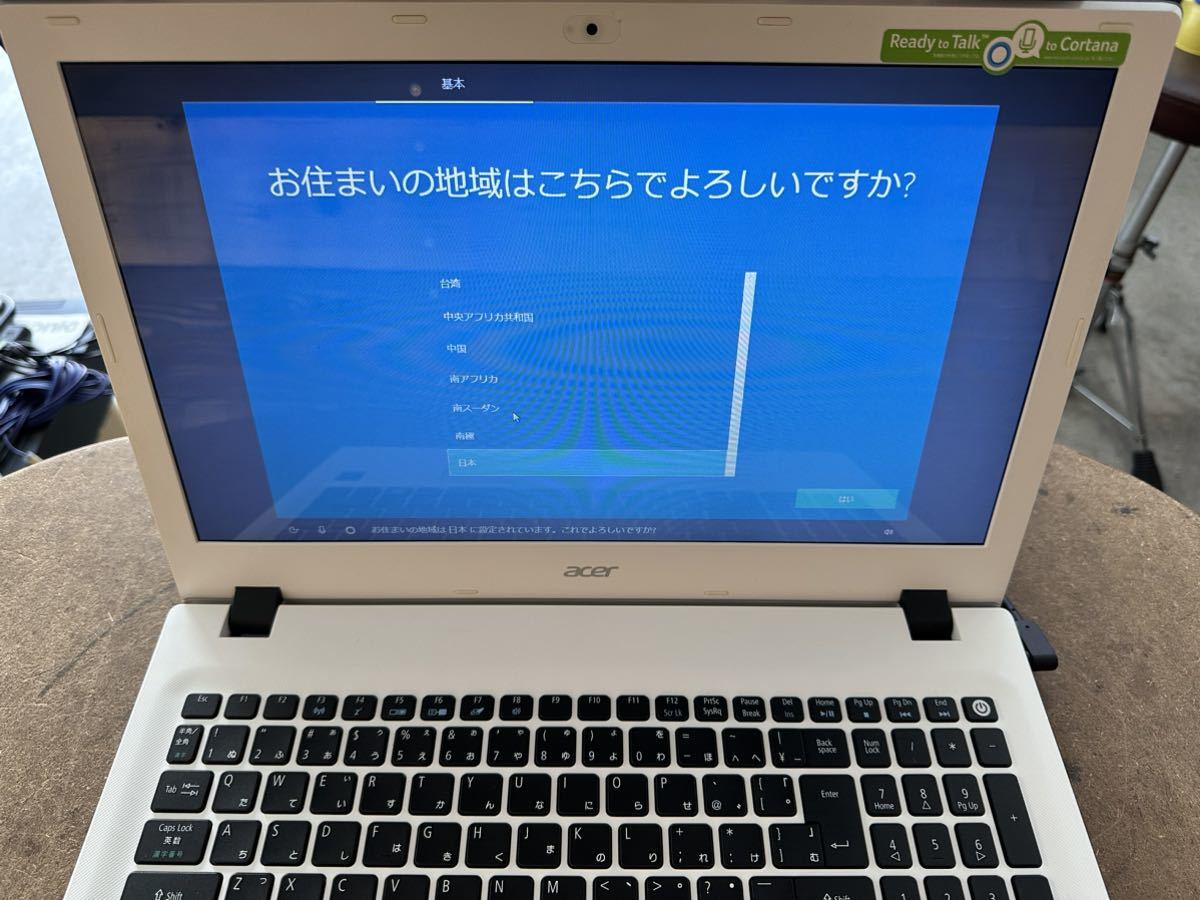 Acer Aspire E5-573 series Win10 Windows10 ノートパソコン Core i3 5005U 2.00GHz 4.00GB 初期化済み HDD劣化