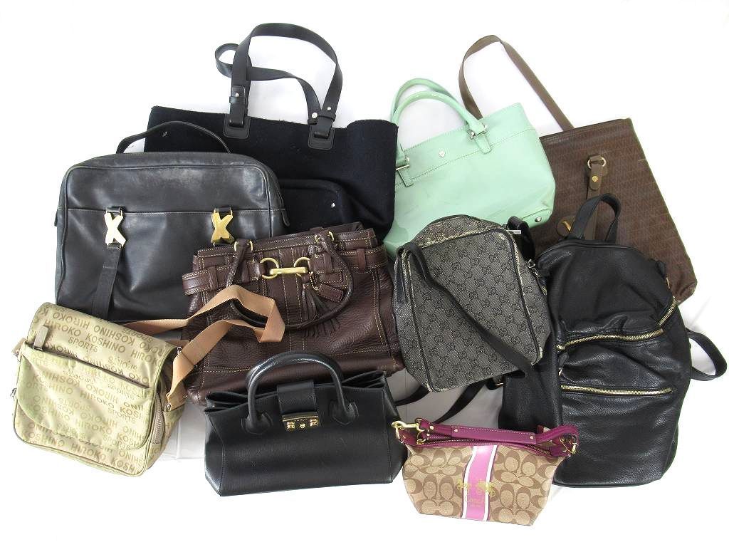 1円 一部難あり コーチ グッチ フルラ 等 バッグ 大量セット BV328