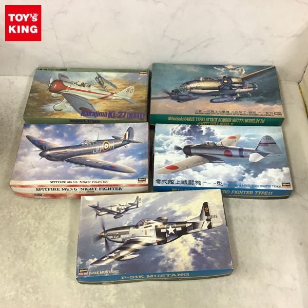 1円〜 ハセガワ 1/48 スピットファイア Mk.Vb 夜間戦闘機 三菱 A6M2a 零式艦上戦闘機一一型 他