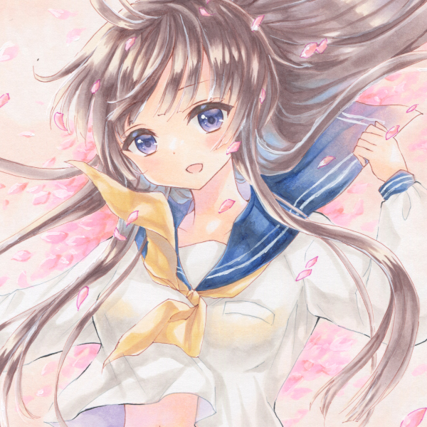 手描きイラスト - 桜 オリジナル | ◇Sakura A4手描きイラスト