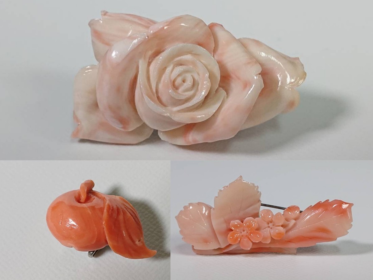 珊瑚 サンゴ 帯留め 帯留 ブローチ 和装小物 アクセサリー 総 珊瑚 サンゴ 帯留め 帯留 ブローチ 和装小物 アクセサリー 総