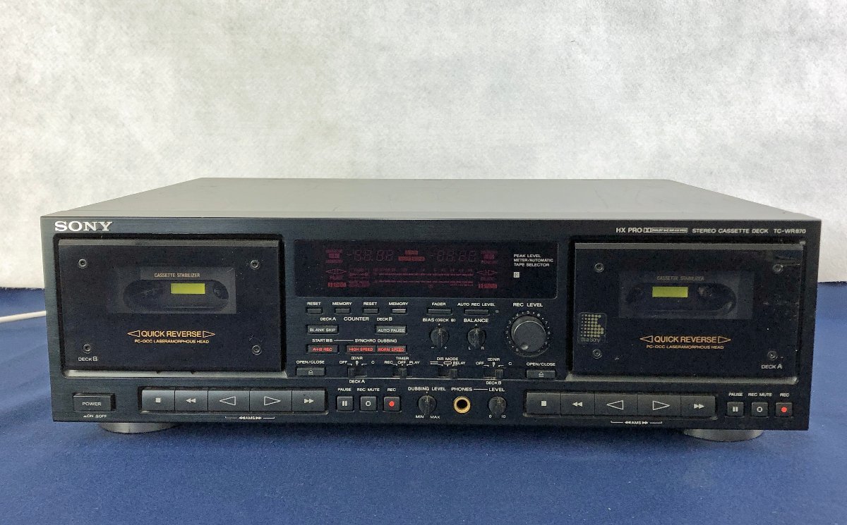 sony tc-wr870 ジャンク カセットデッキ 【公式通販】