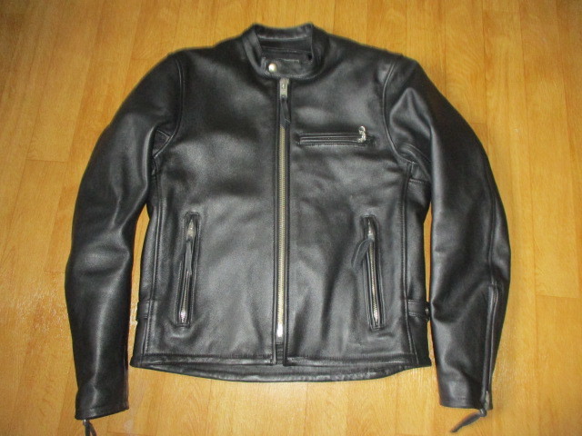 KADOYAカドヤレーシング・インナー無し　本皮シングルソフトレザージャケット　サイズM　新同美中古