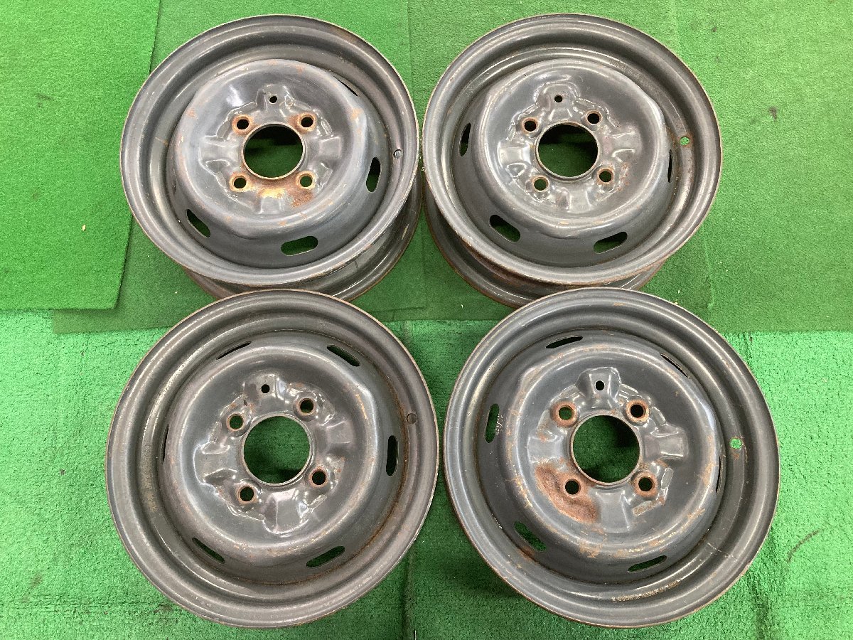 タイヤ付 鎌ヶ谷 ワイド ホイール 鉄チン スチール 13インチ 7.5J -8