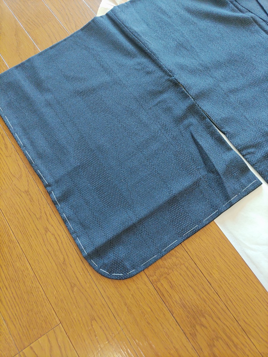 工芸着物　本塩沢　総絣　仕付け付き未使用品　ロング寸　自己紹介欄必読 本塩沢 正絹 伝統工芸品 136亀甲絣 着尺反物 P309