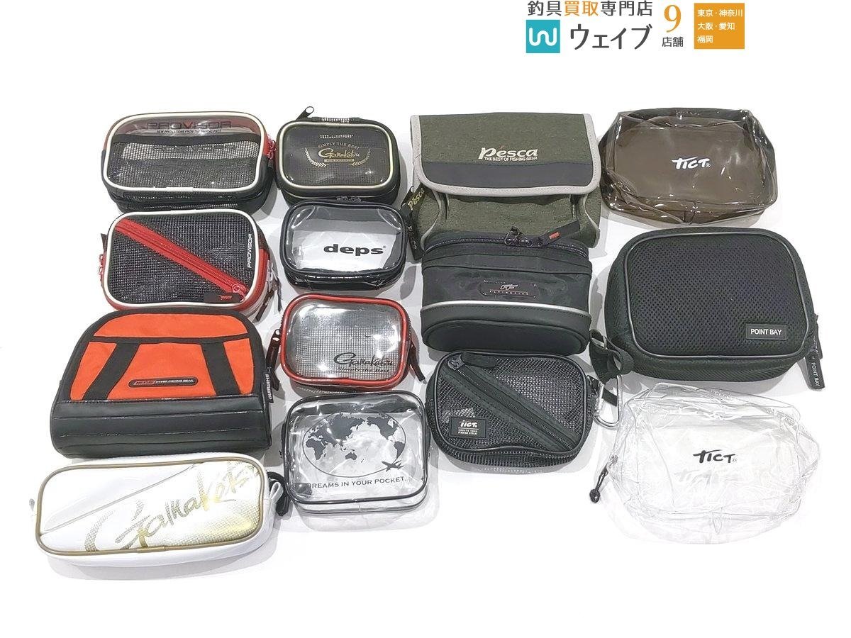 ティクト クリアポーチ ぺスカ 小物ポーチ ダイワ フライングフィッシュポーチ 等 計14個 中古
