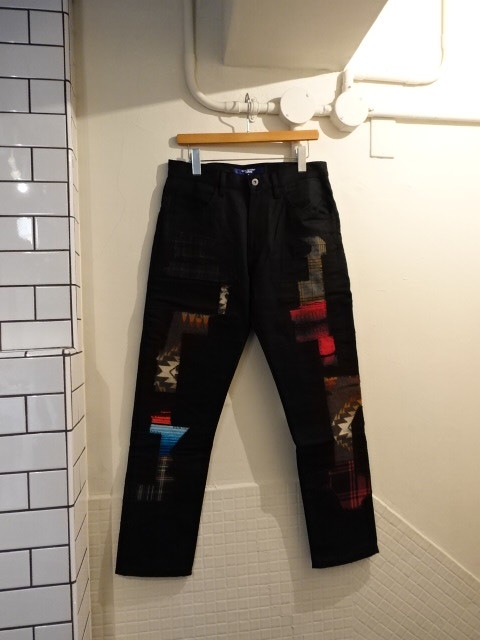 JUNYAWATANABE JUNYA ジュンヤワタナベ × ペンドルトン　ブラックデニム　パンツ　パッチワーク　新品同様　22ＡＷ　2022ＡＷ