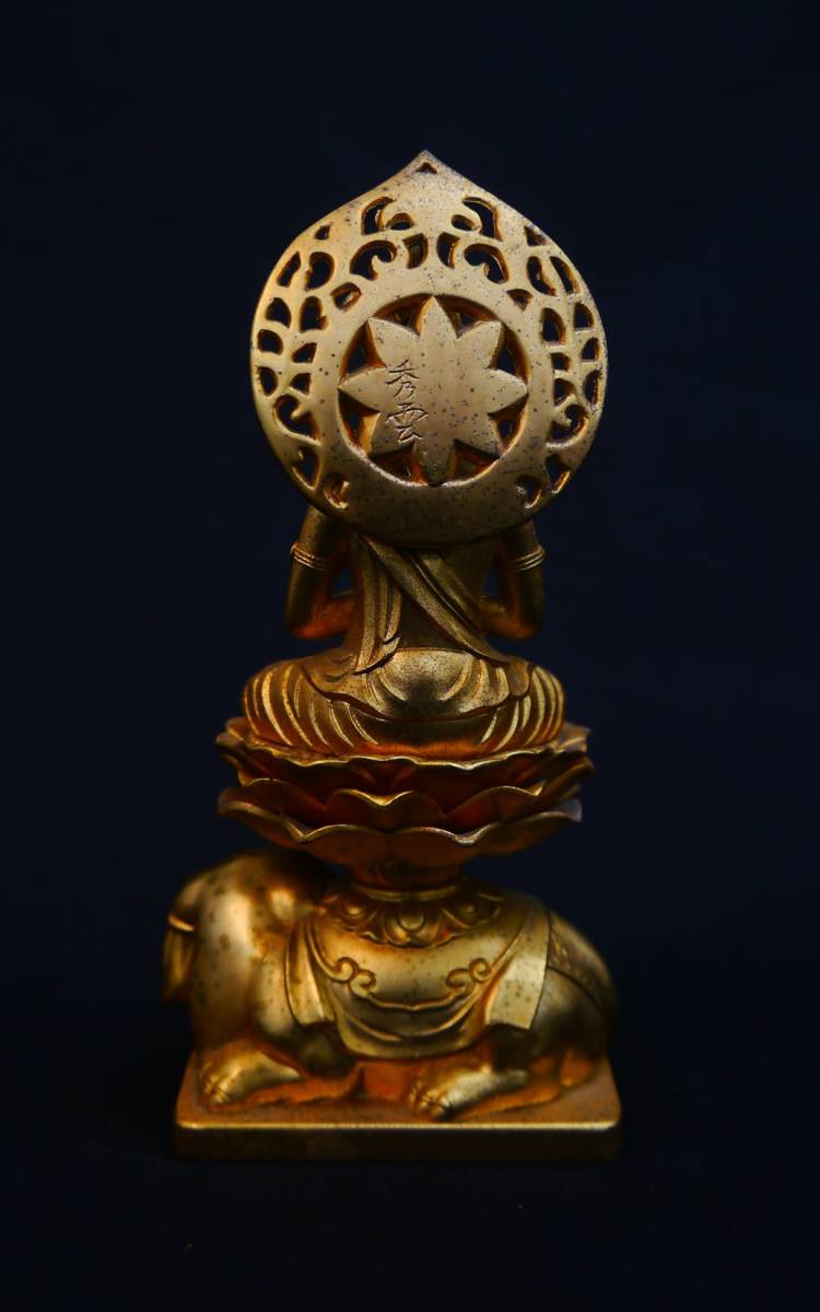 仏像 仏師：牧田秀雲 原型＿ 普賢菩薩 15cm（金メッキ⁄24金） 原型 36cm（
