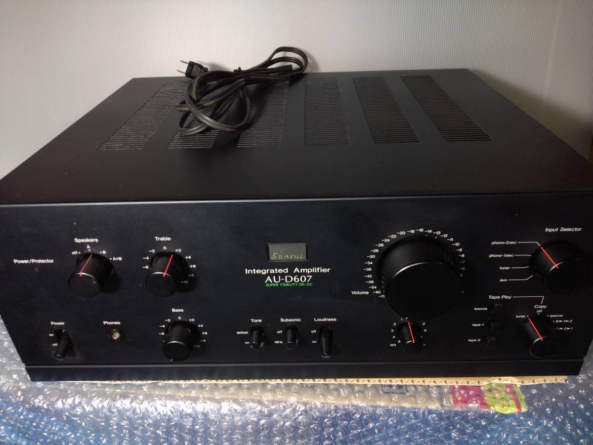 SANSUI アンプ AUD607 動作確認済 AU-D607 Sansui 修理