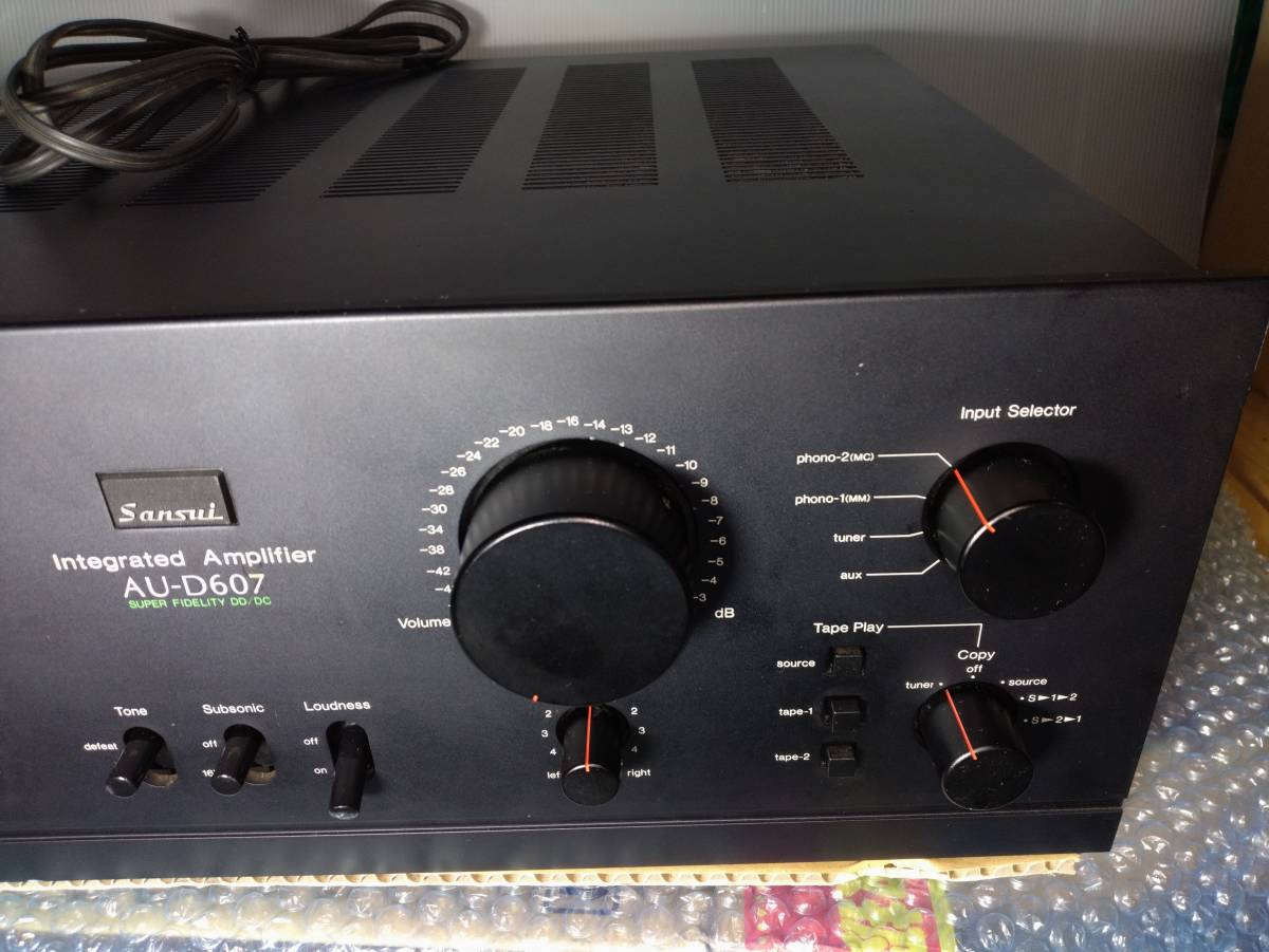 SANSUI アンプ AUD607 動作確認済 AU-D607 Sansui 修理