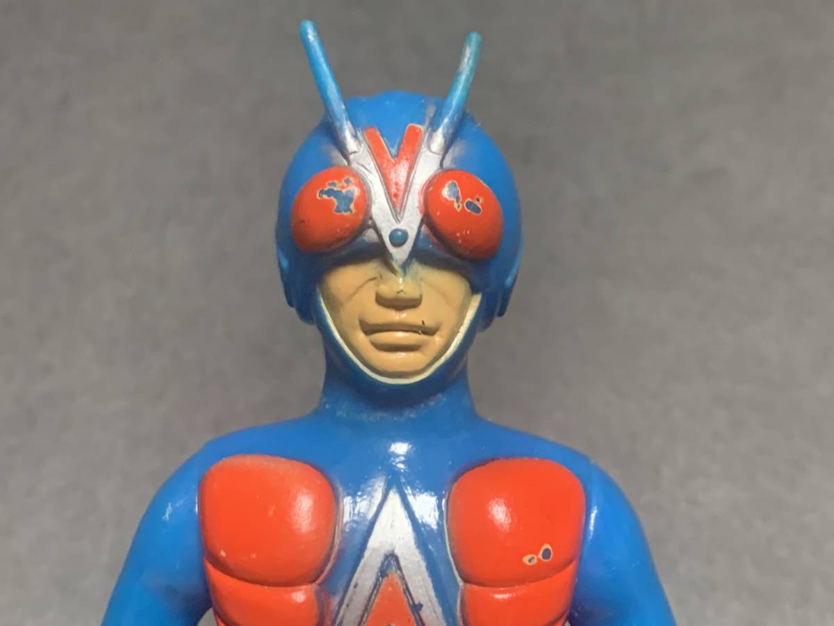 当時物 古い ポピー ライダーマン ソフビ ミニ 仮面ライダーV3 特撮 