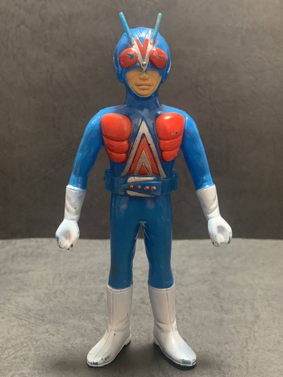 当時物 古い ポピー ライダーマン ソフビ ミニ 仮面ライダーV3 特撮