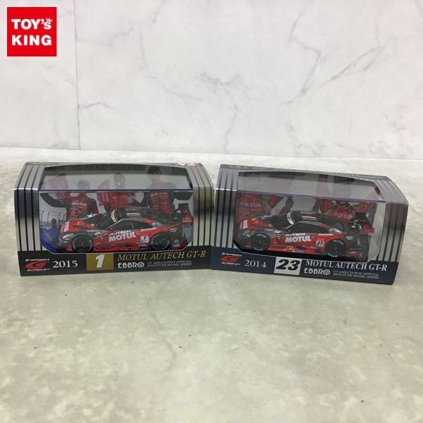 1円〜 エブロ 1/43 MOTUL AUTECH GT-R SUPER GT500 2014 #23 2015 #1