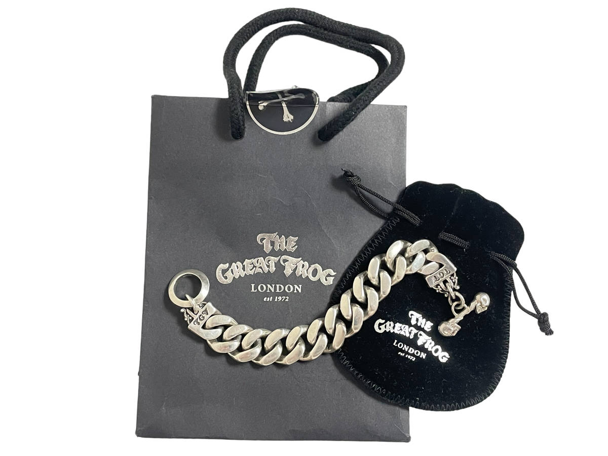 139.7g THE GREAT FROG グレートフロッグ Thick Link Bracelet 12LINK 20.5cm ブレスレット silver シルバー クラシック 喜平