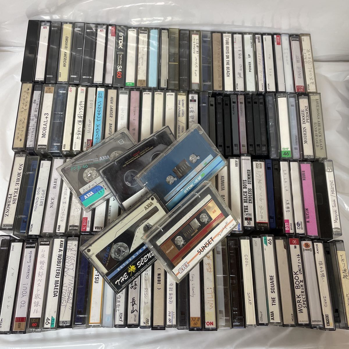 ⑦-1 カセットテープ 大量セット ハイポジション TDK SONY maxell ハイポジ 100サイズ