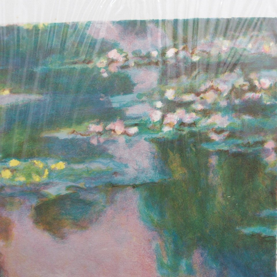 m002 dyoko 【13 クロード・モネ Claude Monet 「睡蓮」 リトグラフ 額