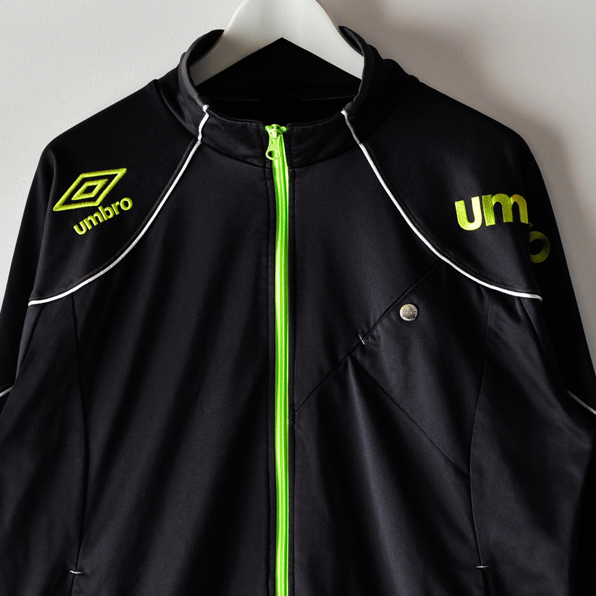90s umbro アンブロ ジャージ セットアップ ブラック 黒 Oサイズ ロゴ