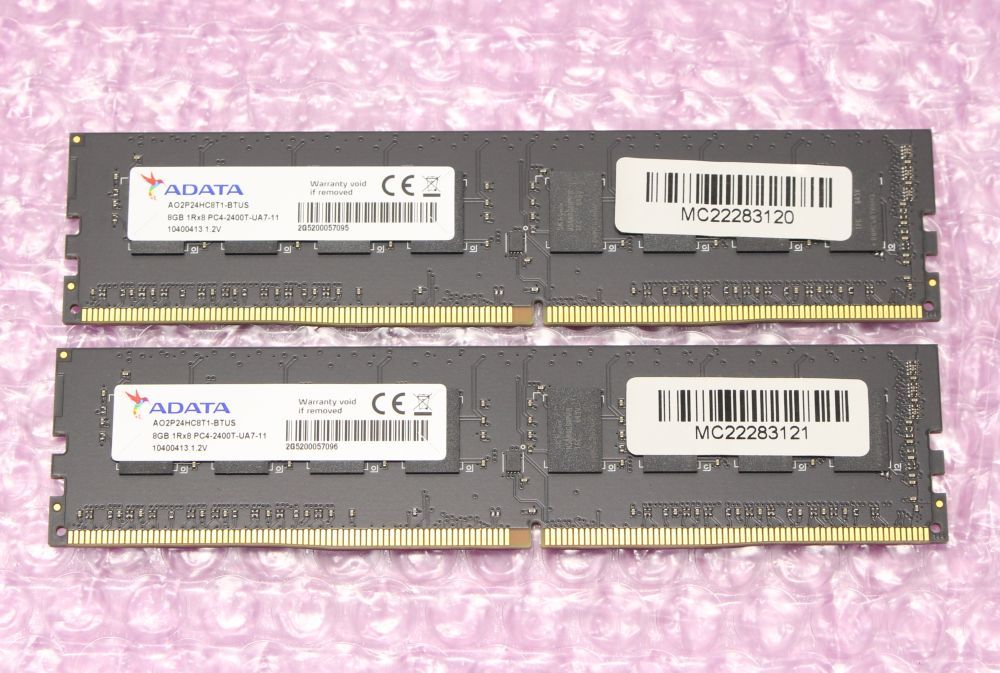 PC4-19200U(DDR4-2400)-8GB×2枚☆合計16GB /ADATA