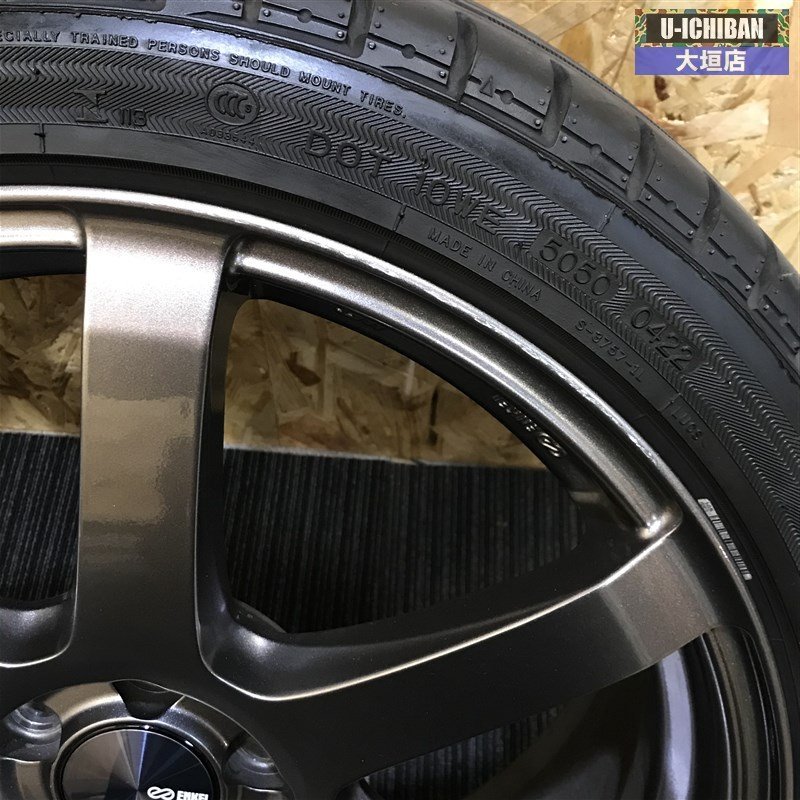 5H 100 エンケイ ENKEI PF07 18インチ 8J +45 ダークシルバー ホイール