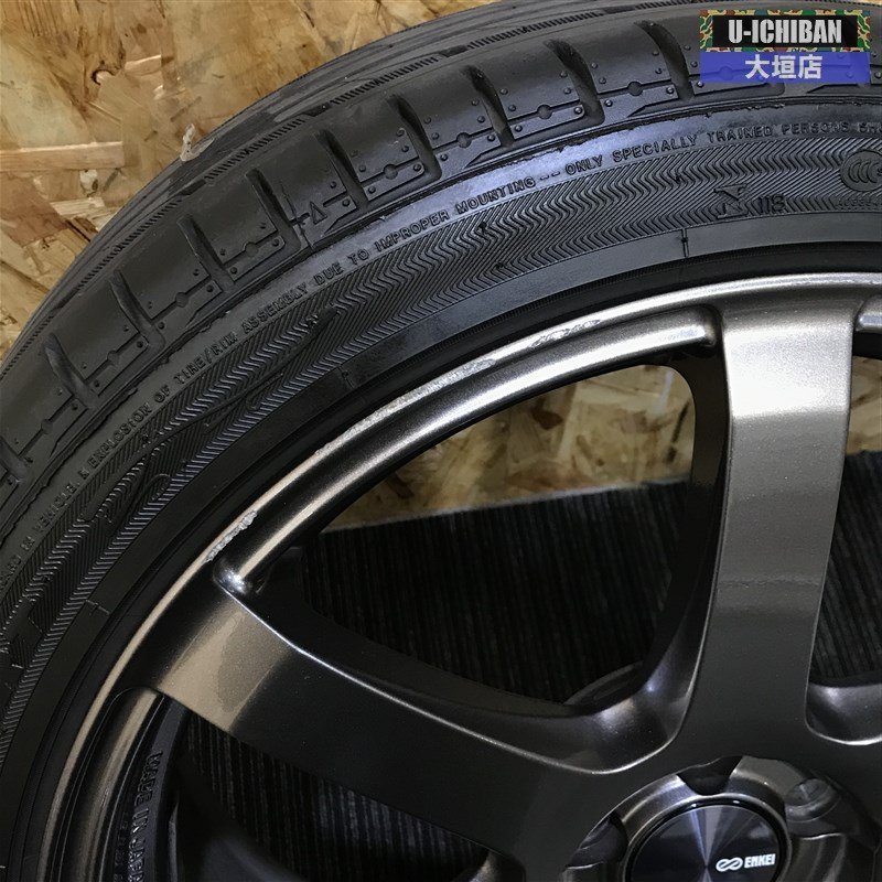5H 100 エンケイ ENKEI PF07 18インチ 8J +45 ダークシルバー ホイール